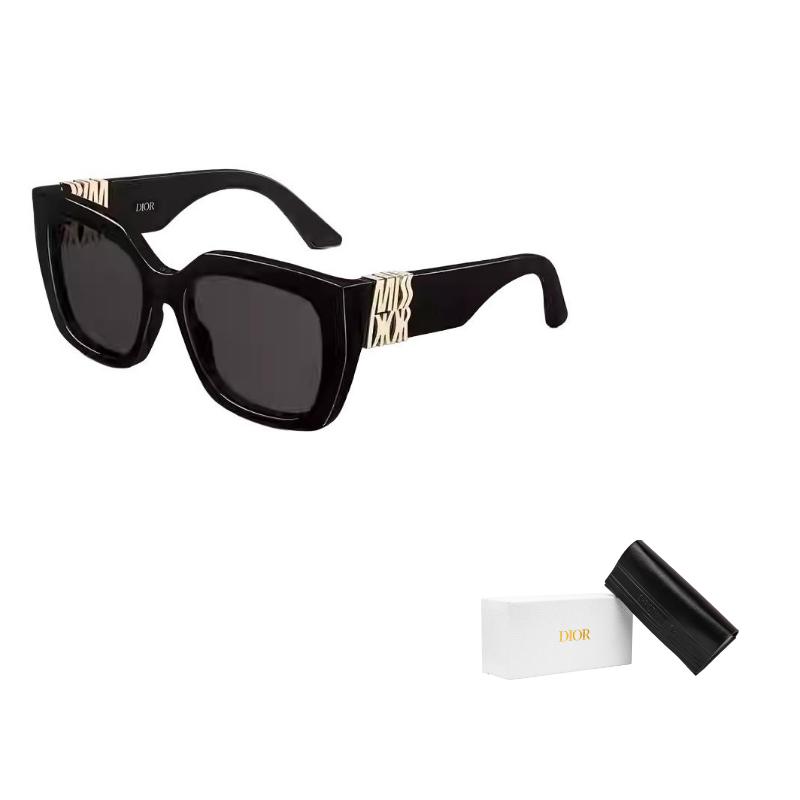 Dior Pani S2I Logo Kwadratowe Okulary Przeciwsłoneczne Damskie Okulary Przeciwsłoneczne Czarne MISSDIORS2F-10A0