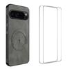 For Google Pixel 9 Pro XL Magnetic Case WANLONFENG SD Series PC TPU Phone Cover with 2Pcs Screen Film