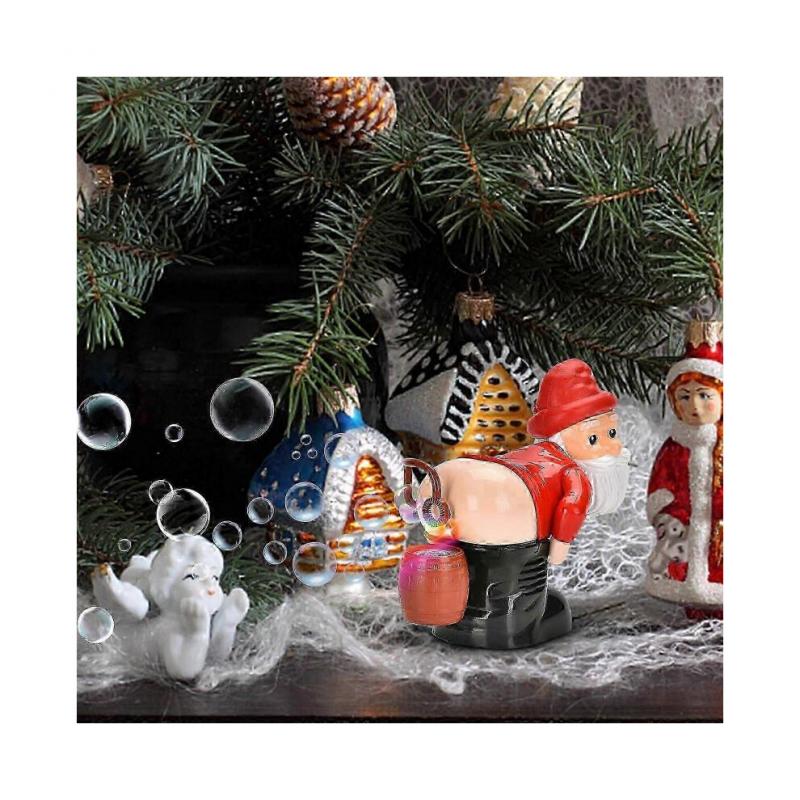 Christmas Automatic Bubble Machine with Lights Music Funny Santa Claus Bubble Toys 60ml Bubble Solution