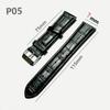 Lychee Grain Faux PU Leather Watch Strap 14-24mm Wristband