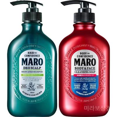 Maro 17 Deo Shampoo Cuoio Capelluto 480ml + Sapone Corpo per tutto il corpo 450ml