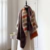 Winter Small Flower Printed Scarf Versatile Girl Shawl Women'S Long Thickened Warm Scarf Women