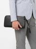 Ships Boldrini Selleria Leather Clutch Bag for Men, 118432767, Black, One Size