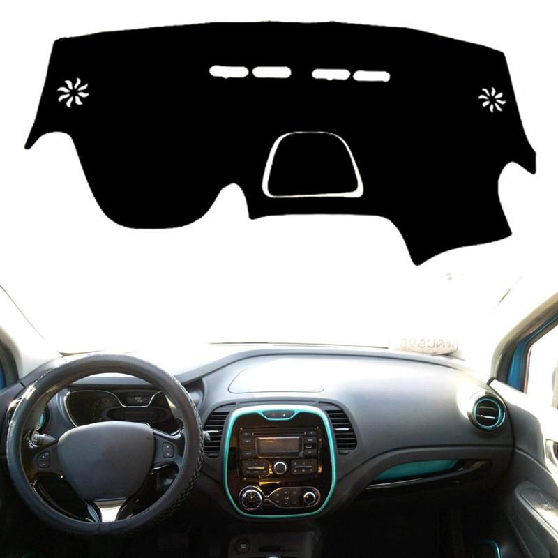 

Car Dashboard Cover Mat Pad Sunshade Carpet For Renault Captur Kaptur 2013 2014 2015 2016 2017 2018 Samsung QM3 Accessories Black(Black Edge)