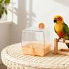 Bottom Drawer Parrot Bath Multi-functional Parakeet Shower Birdbath Feeder  Bird Cage