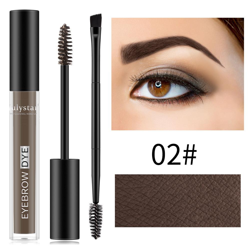 Beauty anti-sweat and long-lasting double-head eyebrow dye cream non-smudging natural three-dimensional wild dyeing styling eyebrow cream