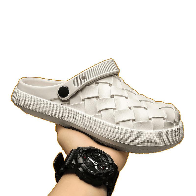 [25 New] One pedal of non-slip men's cool slippers can wear outdoor hole shoes when driving