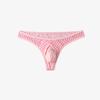 Men's breathable fishing net thong hollow three-dimensional U convex underwear mesh close-fitting trend sexy love briefs