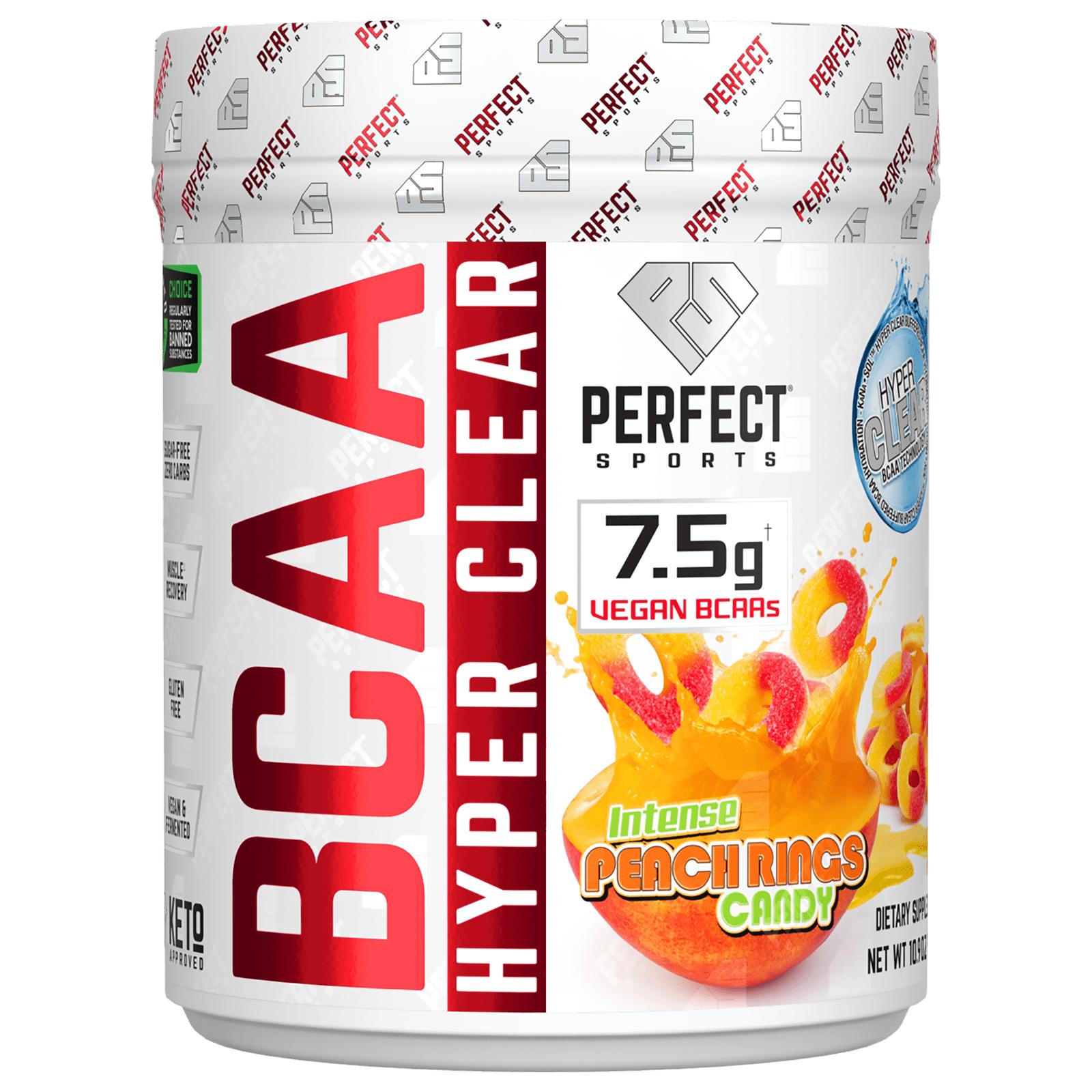 

PERFECT Sports, BCAA Hyper Clear, Intense Peach Ring, 10.9 oz (310 g)