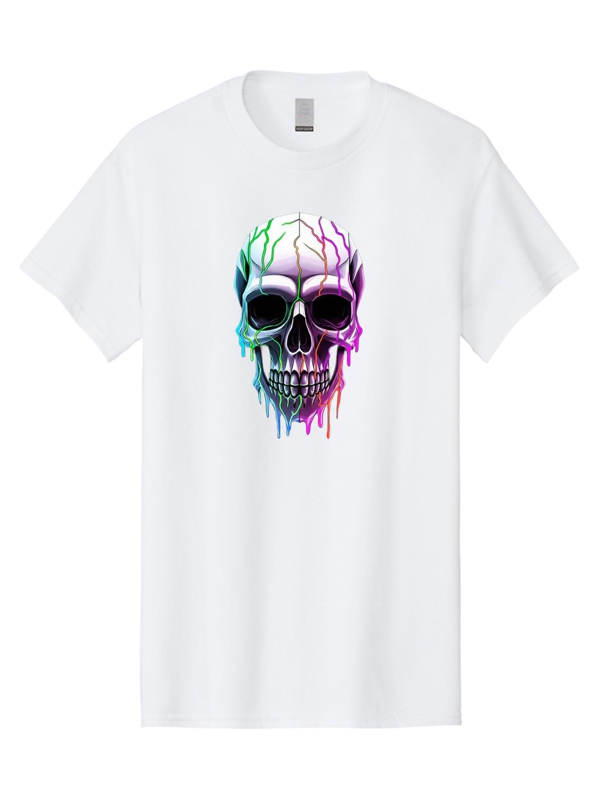 Melting-Skull(1) Mens Graphic Tee,100% Cotton,Casual Summer Wear S разноцветный