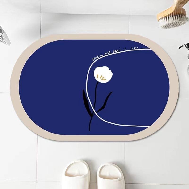 Bathroom Kitchen Carpet Hallway Doormat Anti-Slip Carpet Absorb Water Kitchen Bath Mat Floor Mat Non-Slip Entryway Mat for Living Room Home Decor