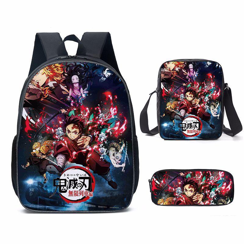 New Cartoon Super Moon Blade Three Piece Backpack Set for Primary and Secondary School Students