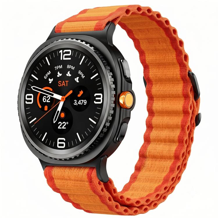 Ocean Wave Texture Nylon Watch Band for Galaxy Watch9 8 8 Classic Replacement Strap