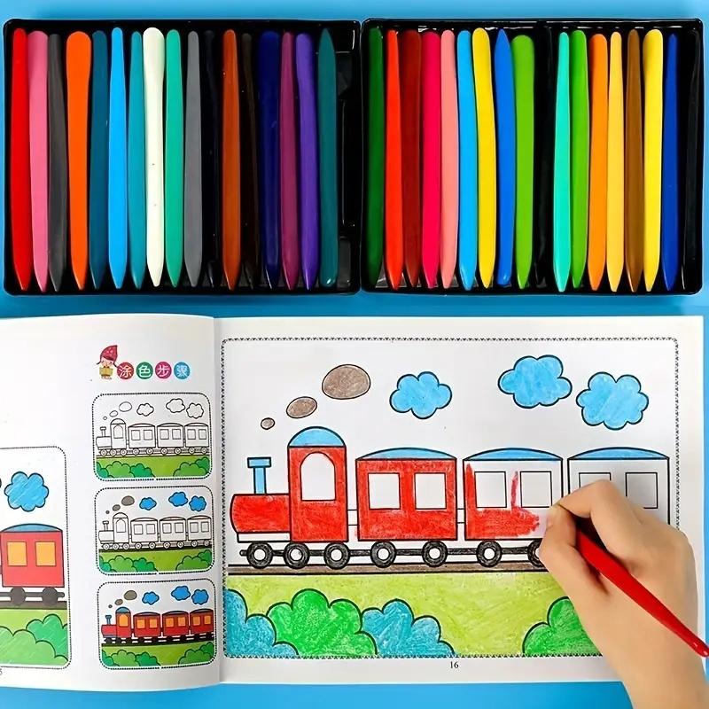 48-Page Children Coloring Books 2-5 Years Old Early Education Drawing Book with Cars Animals School Stationery Gift