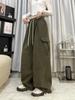 American Spicy Girl Women's Hip Hop Joggers - Spring/Autumn, Loose Fit, Multi-Pocket, Wide Leg, Slimming Casual Pants