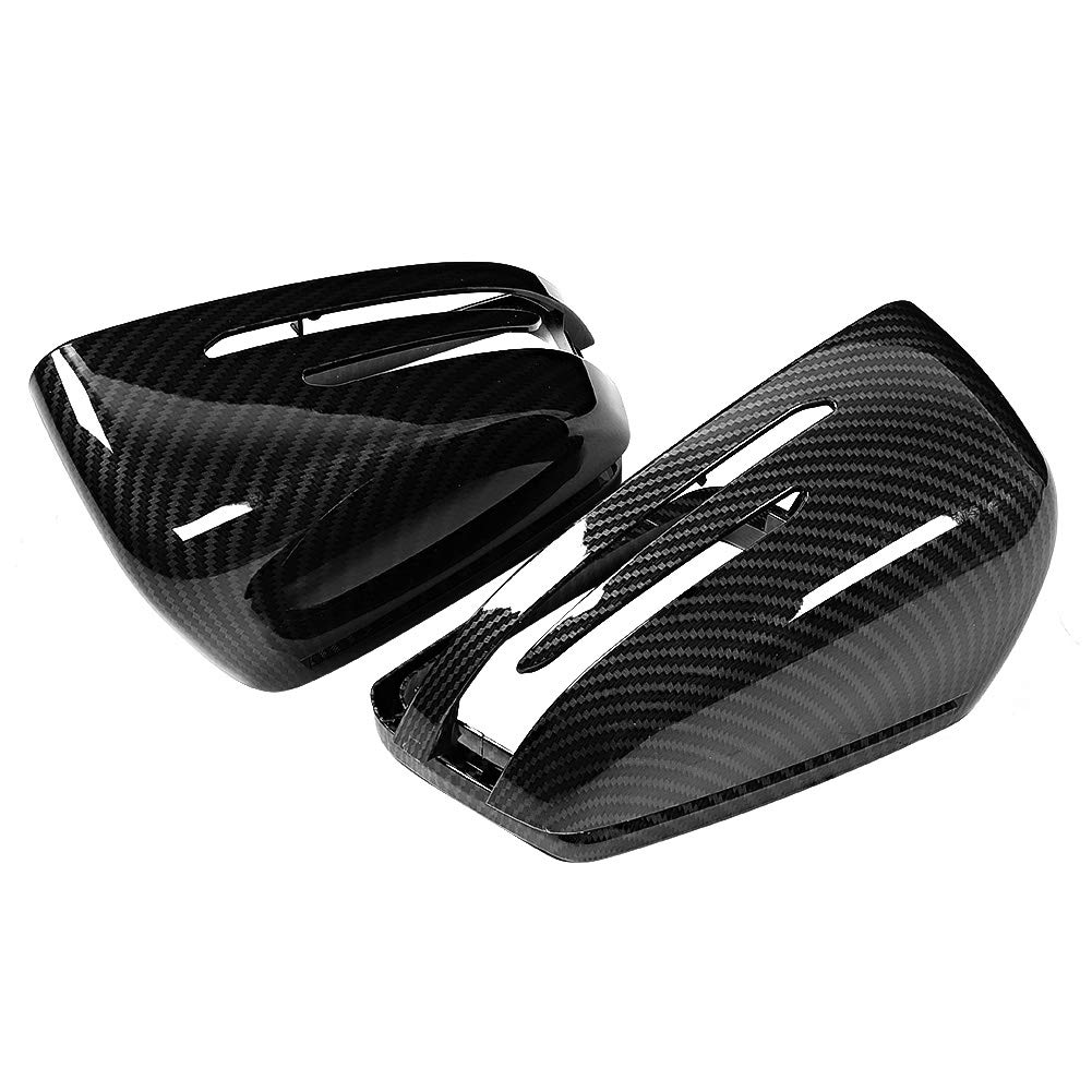 Gorgeri Rearview Mirror Carbon Fiber Texture Rearview Mirror Cover Caps for W176 Caps, 2-Piece Mercedes-Benz A-Class 2012-2017