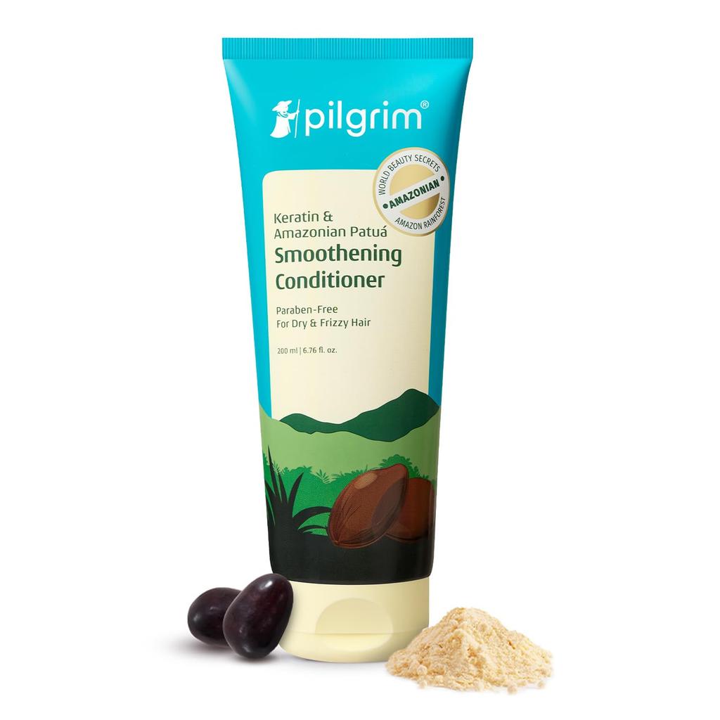 Pilgrim Amazonian Patuá & Keratin Hair Smoothing Conditioner-Unscented- For Dry & Frizzy Hair With Sacha Inchi|Hair Conditioner For Smooth & Silky