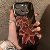 Oil Painting Lily Flower Retro Pattern Phone Case For iPhone 17 Air Pro Max 16 15 14 13 12 11 Pro 16 Plus Mini Shockproof Cover