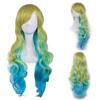 Parrucca Cosplay di Miss Kobayashi's Dragon Maid Lucoa, Gradiente Giallo-Verde a Blu, Capelli in Fibra ad Alta Temperatura