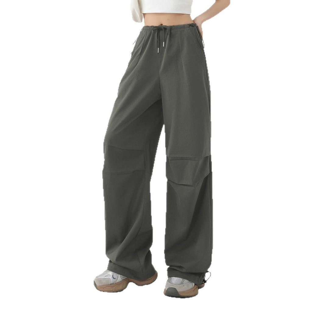Tide Cool Cargo Pants For Women High Waist Loose Fit With Drawstring For Streetwear Style