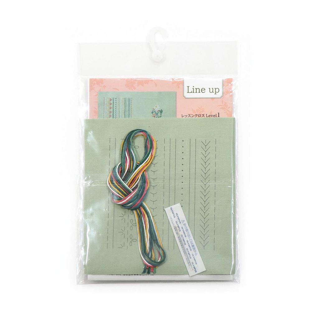 Olympus Thread Embroidery Kit French Embroidery Lesson Cloth Level "First 1" GP-K1