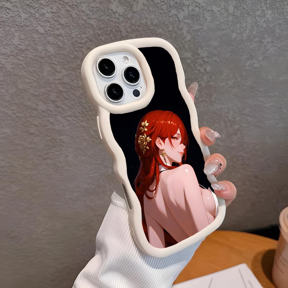

HSR Himeko Wavy Edge TPU Mobile Phone Case for iPhone 17 16 15 14 13 12 11 Air Pro Max Plus Colorful Cover iPhone 12 Pro