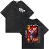 Dandadan Turbo Granny Anime Graphic T Shirts High Street Fashion Trend Vintage Washed Tshirt Men Women Casual Cotton Tshirts