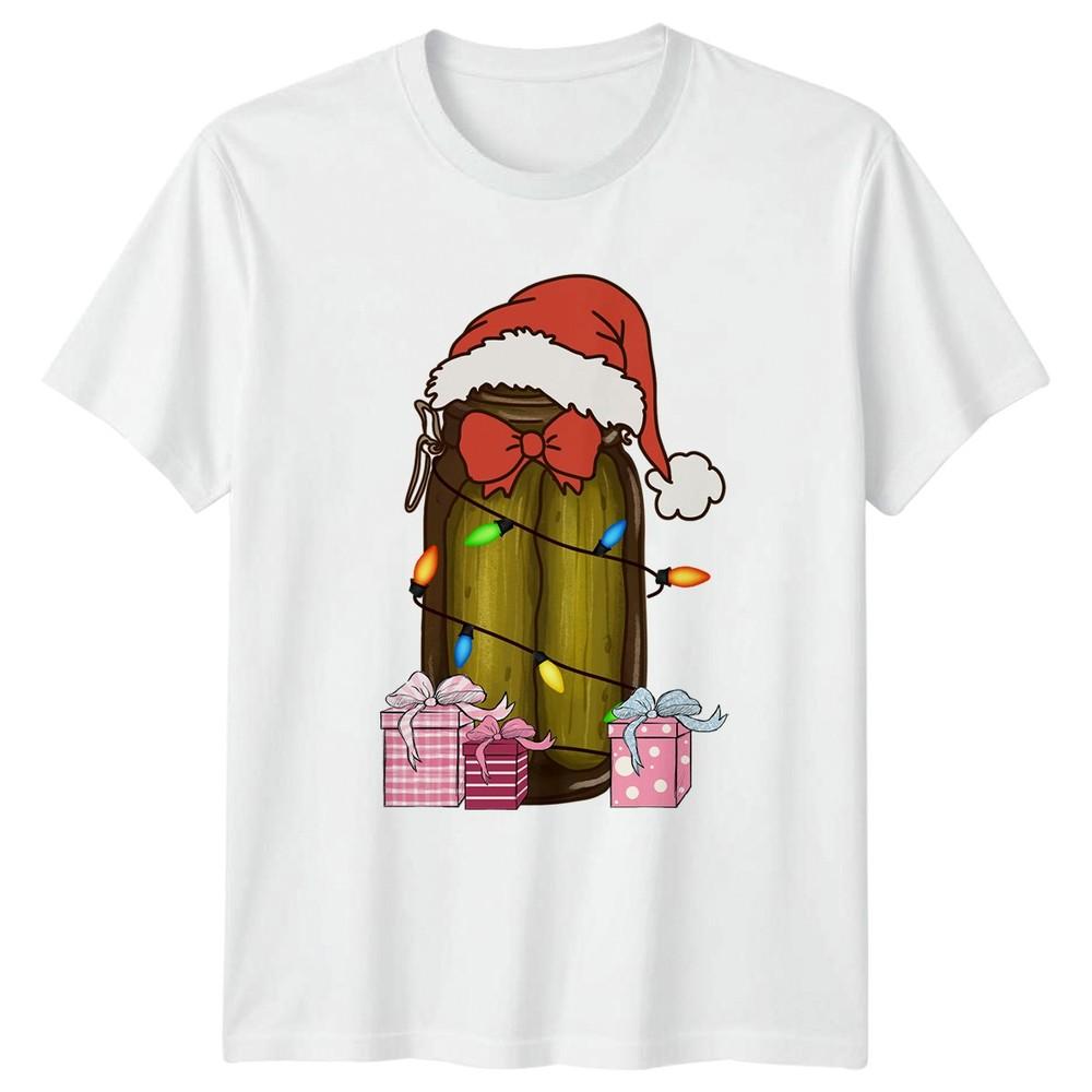 Christmas Pickles Holidays Graphic Tee Unisexs TShirt Unisexs Festive Top S