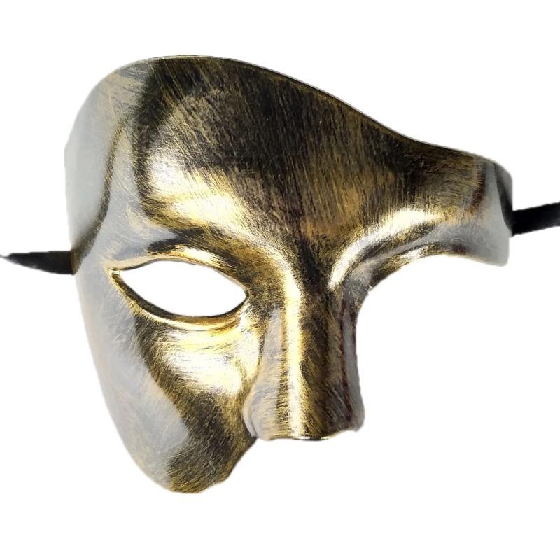 Carnival One-eyed Half-face Phantom Mask Vintage Antique Opera Phantom Dance Party Cosplay Costume Mask 2025