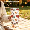 591ml Car Tumbler Autumn maple leaf elements Straw Cup Straight Tumbler Coffee Tumbler 20oz Car Straw Cup Hot Cold Cup