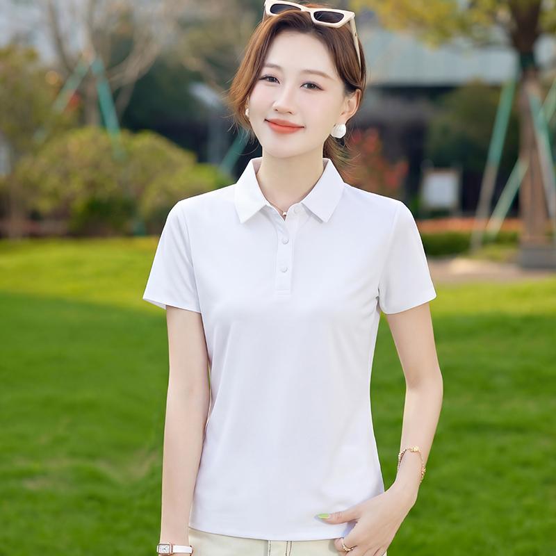 

Outdoor Polo Shirt, Short Sleeved T-shirt, Women s Summer Half Sleeved Quick Drying Breathable Slimming Top XXXXL белый