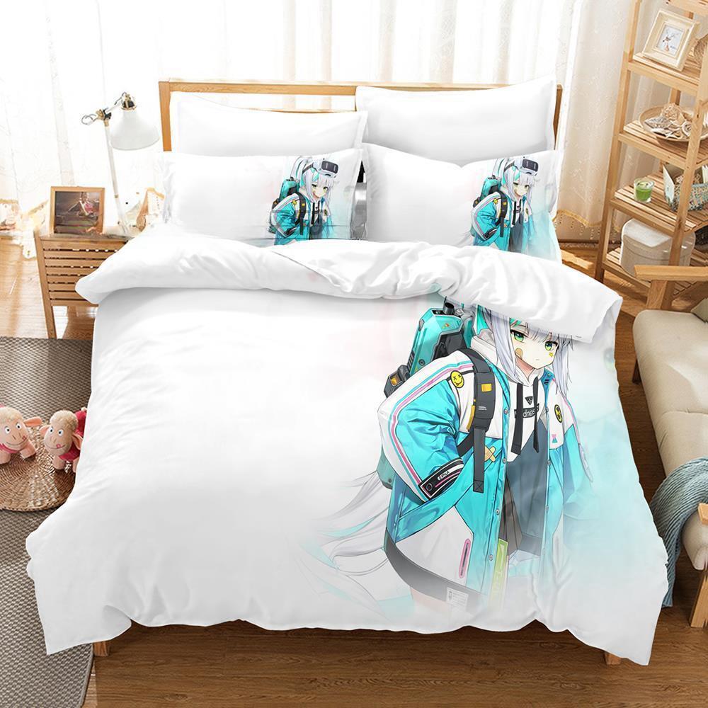 

3d Print Game Goddess Of Victory: Nikke Bedding Set Single Twin Full Queen King Size Bed Set Adult Kid Bedroom Duvet Cover Sets AU Single(140x210cm)