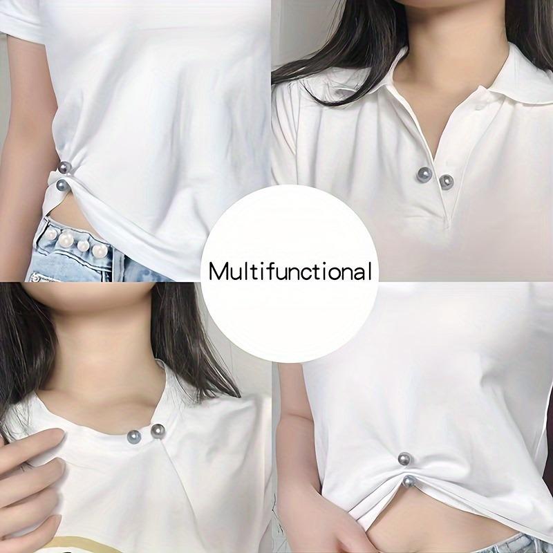 8PCS Luxurious Pearl Embellished Safety Pins - Non-Slip, Adjustable, Versatile Brooch for Dress, Waist, Collar, Scarf, Fashion Accessories