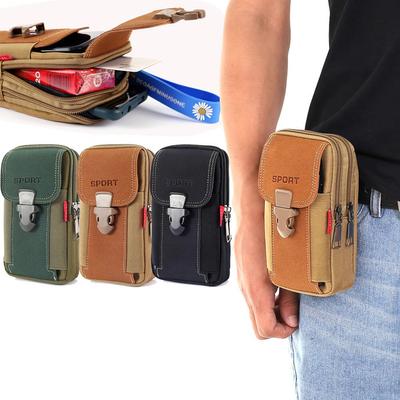 Sports Waist Bag Waist Pouches Outdoor Small Canvas Carrying Case Card Holder Waist Pack