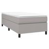 Maison Exclusive - Sommier à lattes de lit et matelas Gris clair 90x190 cm Tissu