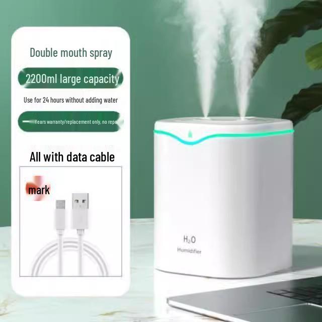 High-Capacity Double-Spray Ultrasonic Humidifier with Large Mist Output