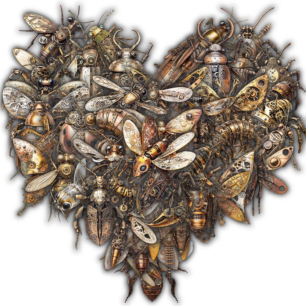 

50PCS Steampunk insect Stickers Retro Scrapbooking Bicycle Positive Harajuku Stationary Laptop Luggage DIY Coffee Sticker