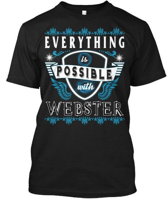 Все Возможно с футболкой Webster Сделано в США Размеры от S до 5XL L