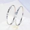 Elegant Silver-Plated Large Round Circle Hoop Earrings for Women - European Slimming Style