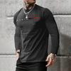Spring Men's,Men's Letter Printing,Men's Long Sleeve,Trendy Round Neck New Casual T-Shirt