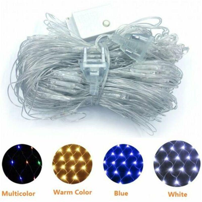 Mesh Christmas Net Fairy String Lights Xmas Party Outdoor 3m2m 200led Us Eu