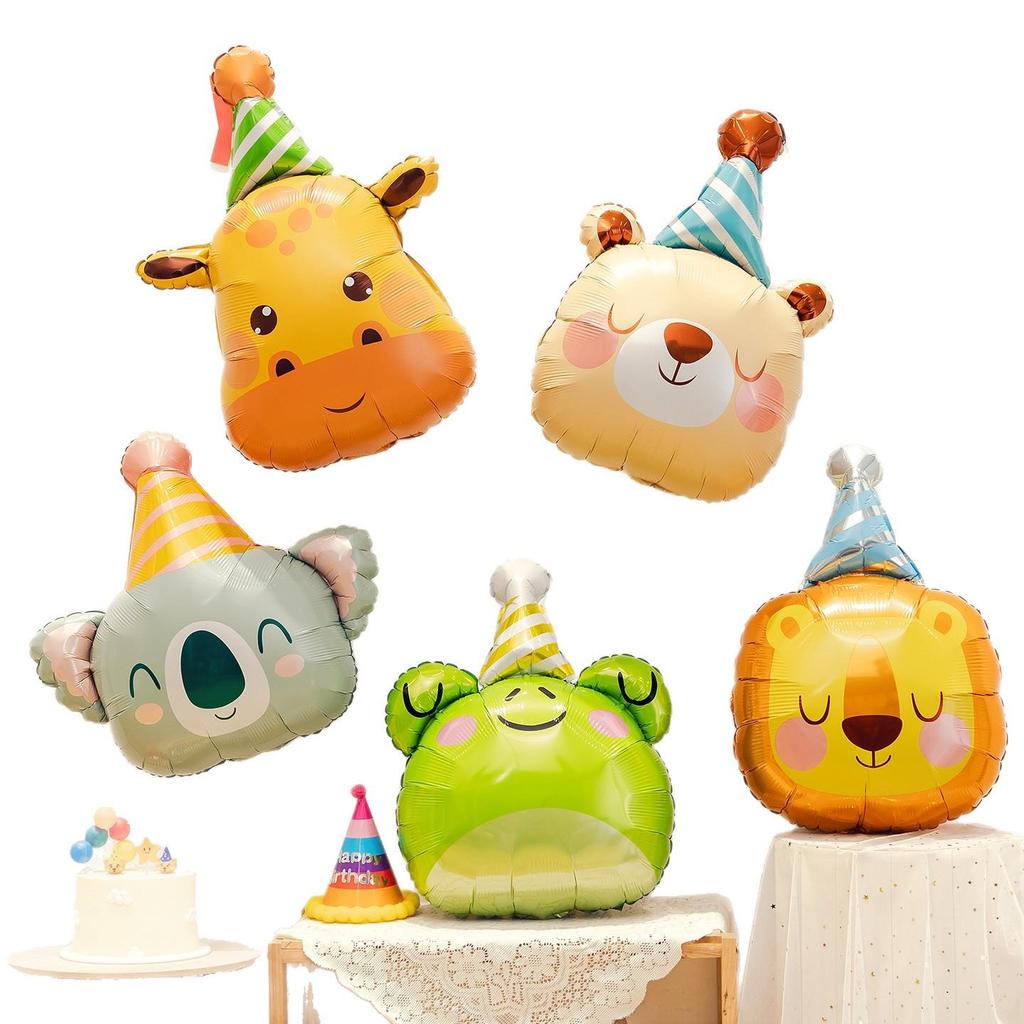 Children's Day Animal Balloon Hat First Birthday Photo Props & Background Decoration