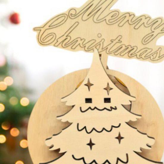 Wooden Rocking Santa Decoration Handcrafted Christmas Figurine for Windowsill Tabletop Festive Home And Shop Decor