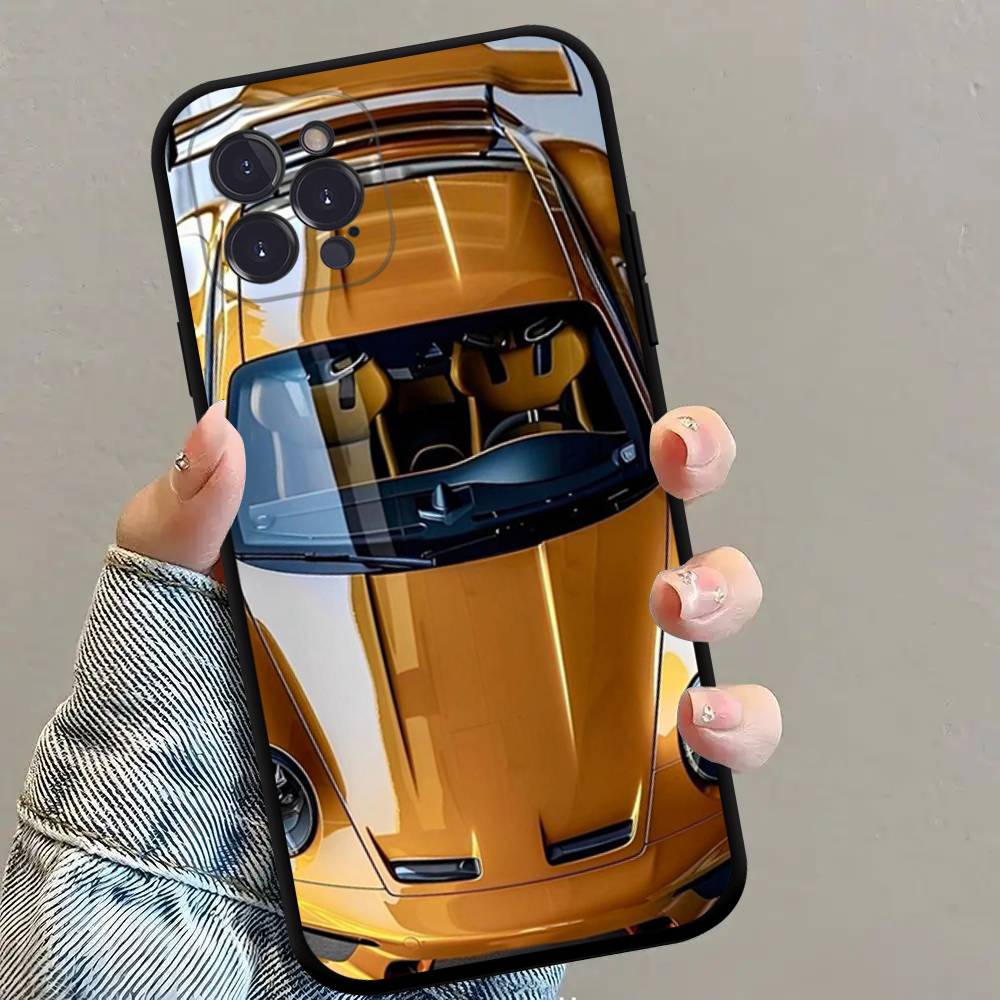

Очаровательный Стильный Дизайн Автомобиля IMD Чехол для Телефона Черный Мягкий Силиконовый TPU Чехол для IPhone 11 12 13 14 15 16 17 Pro Plus Mini Max iPhone 14 plus