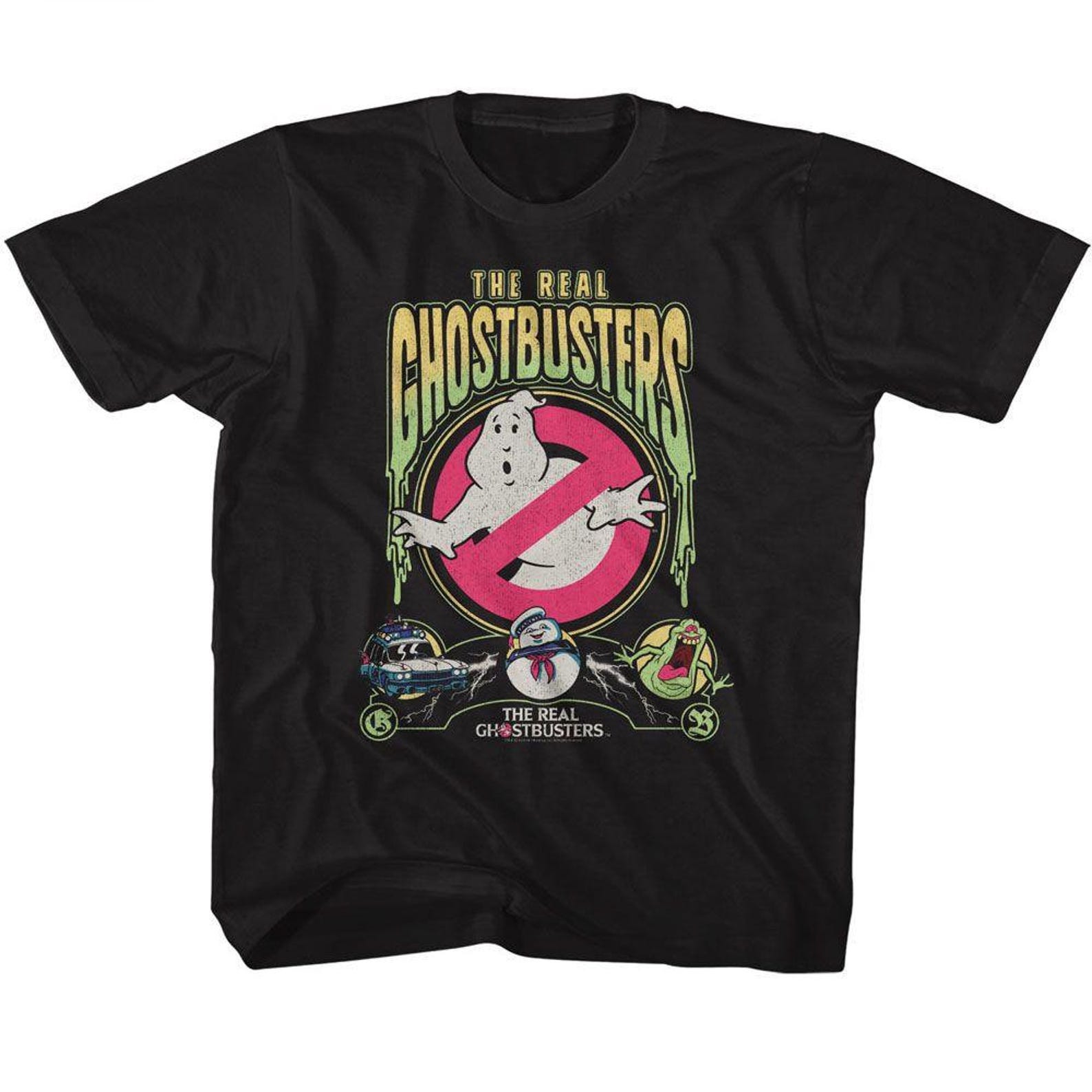 The Real Ghostbusters Slime Text Black Toddler T-Shirt 3XL