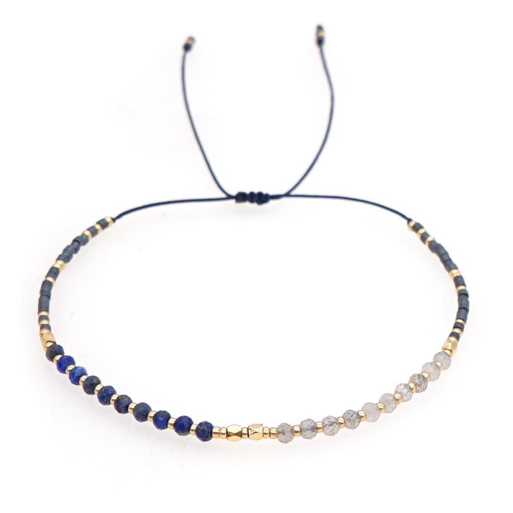 Retro Colorful Seed Bead & Faux Pearl Adjustable Bracelet - Trendy Hand-woven Jewelry for Women