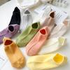 Shallow-mouthed Women's Boat Socks, Thin, Breathable Pure Cotton Socks for Spring and Summer, Candy-colored Solid-colored Women's Short Socks