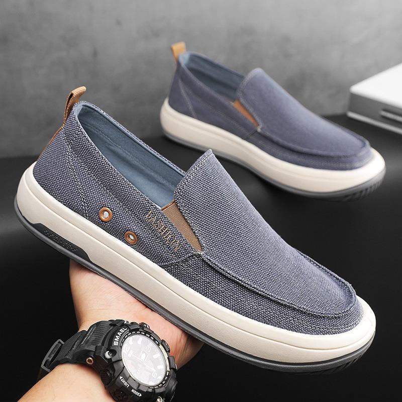 Fashion Spring New Men's Cloth Shoes Lefu Shoes Comfortable Breathable Leisure Four Seasons Ice Silk Cloth Shoes Men's Summer