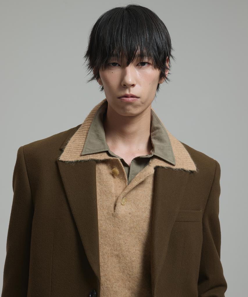 NONBLANK Wool Flannel Loose Fit Jacket_Brown