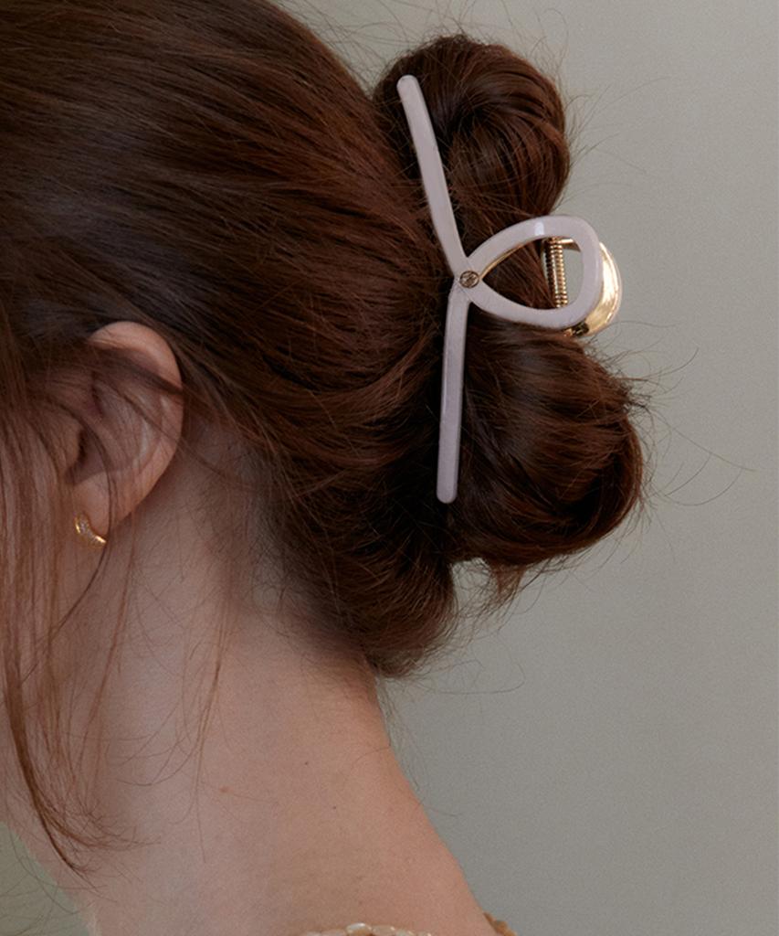 Obla Twist Metal Point Hair Clip (Pure Butter) Hc002